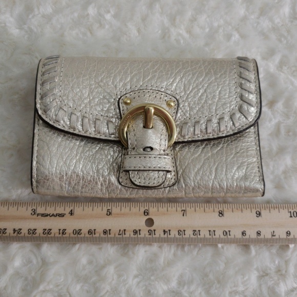 Coach Handbags - Coach gold metallic wallet EUC